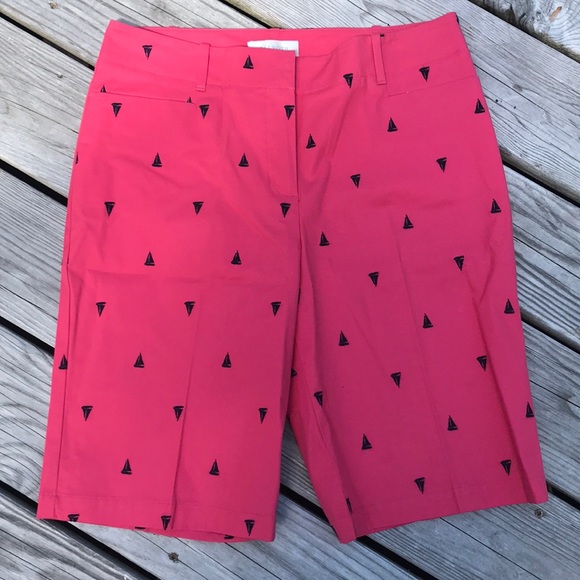 Talbots Pants - Talbots Sailboat Embroidered Bermuda Shorts Talbots Pants - Talbots Sailboat Embroidered Bermuda Shorts